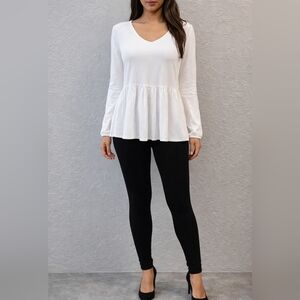 Sim & Sam Size Large White Blouse